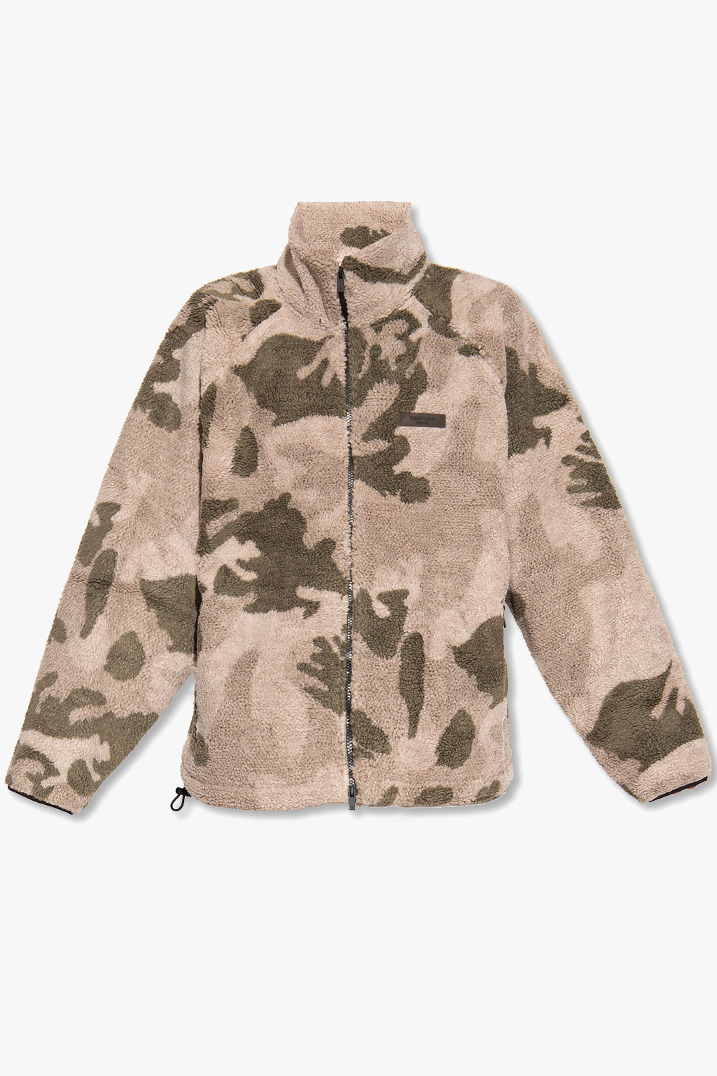 Beige Fleece hoodie with camo pattern Fear Of God Essentials